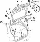 Audi Liftgate Lift Support - Genuine Audi 8E9827552K