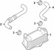 Audi Automatic Transmission Oil Cooler Hose (TT) - Genuine Audi 8J0121157A