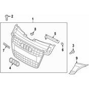 Audi Grille Emblem - Genuine Audi 8J0853736A2ZZ
