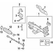 Audi Rack and Pinion Assembly - Genuine Audi 8J1423055BX