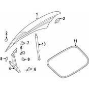 Audi Trunk Lid Lift Support - Genuine Audi 8J7827552A