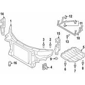 Audi Radiator Support Splash Shield - Genuine Audi 8J8825237A