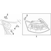 Audi Tail Lamp Nut - Genuine Audi 8K0945167