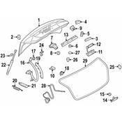 Audi Deck Lid Stop Buffer - Genuine Audi 8K5827797AA