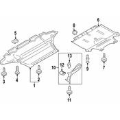 Audi Radiator Support Splash Shield - Genuine Audi 8K9853887