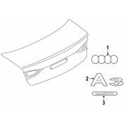 Audi Deck Lid Emblem - Genuine Audi 8L08537352ZZ