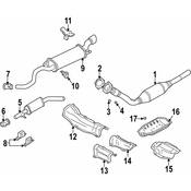 Audi Catalytic Converter - Genuine Audi 8N0253208X