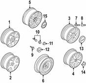 Audi Wheel Cap - Genuine Audi 8N0601170Z33