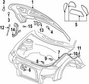 Audi Hood Stop Buffer - Genuine Audi 8N0823481