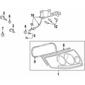 Audi Tail Light Stud - Genuine Audi 8N0863536