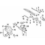 Windshield Wiper Linkage- Genuine Audi 8N0955325