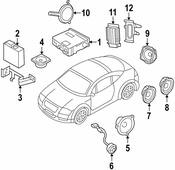 Audi Radio Amplifier - Genuine Audi 8N7035223