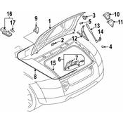 Audi Trunk Lid Lift Support - Genuine Audi 8N7827552A