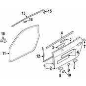 Audi Door Window Belt Weather Strip - Genuine Audi 8N7837478
