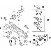 Audi Console Mat - Genuine Audi 8P0863269E6PS