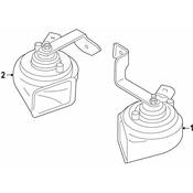 Audi Accessory Horn (A3) - Genuine Audi 8P0951210A