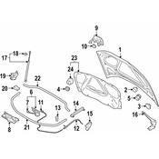 Audi Hood Release Cable Front (A3) - Genuine Audi 8P1823531G