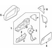 Audi Door Mirror - Genuine Audi 8P1858532K01C