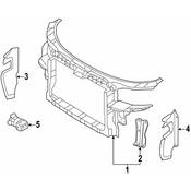 Audi Radiator Support Baffle - Genuine Audi 8P4121283B