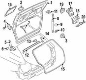 Audi Liftgate Support Strut Holder - Genuine Audi 8P4827439B