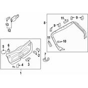 Audi Cargo Area Light Bracket - Genuine Audi 8P4867729