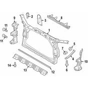 Audi Radiator Support Baffle - Genuine Audi 8R0121284L