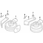 Audi Horn Bracket - Genuine Audi 8R0951230A