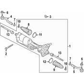 Audi Rack and Pinion Assembly - Genuine Audi 8R1423055BM
