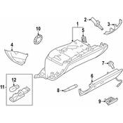 Audi Glove Box Door Cover - Genuine Audi 8R1857506B4PK