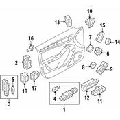 Audi Power Seat Switch Bezel - Genuine Audi 8R1959527A6PS