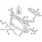 Audi Radiator Support Access Cover - Genuine Audi 8S0807081