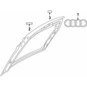 Audi Hatch Emblem - Genuine Audi 8S0853740AT94