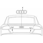 Audi Hatch Emblem - Genuine Audi 8S0853741A2ZZ