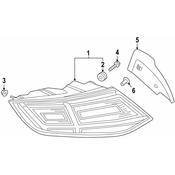 Audi Tail Light Assembly - Genuine Audi 8S0945096G