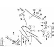 Audi Windshield Wiper Arm - Genuine Audi 8S19554081P9