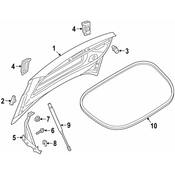 Audi Trunk Lid Lift Support - Genuine Audi 8S7827552C