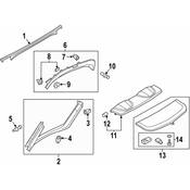 Audi Liftgate Trim - Genuine Audi 8S8827229A