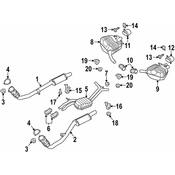 Audi Exhaust Pipe Right (RS5) - Genuine Audi 8T0253096