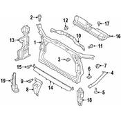 Audi Radiator Support Access Cover - Genuine Audi 8T0807081E