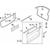 Audi Door Window Belt Weather Strip - Genuine Audi 8T0853283H2ZZ