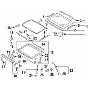 Audi Sunroof Cover - Genuine Audi 8T0877307QS8