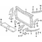 Audi Radiator Support Baffle - Genuine Audi 8U0121284C