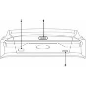 Audi Hatch Emblem - Genuine Audi 8U08537412ZZ