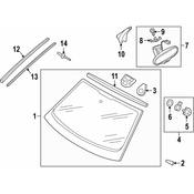 Audi Interior Rear View Mirror Cover - Genuine Audi 8U08575934PK