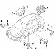 Audi VW Air Bag Impact Sensor - Genuine Audi VW 8U0959651