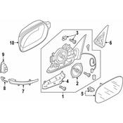 Audi Door Mirror - Genuine Audi 8U1857410GSP9