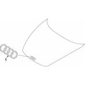 Audi Hood Emblem - Genuine Audi 8V0853742BT94