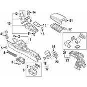 Audi Console Cup Holder - Genuine Audi 8V1858323A6PS