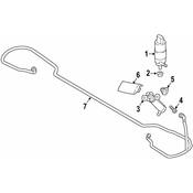 Audi Headlight Washer Hose - Genuine Audi 8V3955970Q