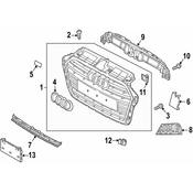 Audi Grille Bracket - Genuine Audi 8V5853778A